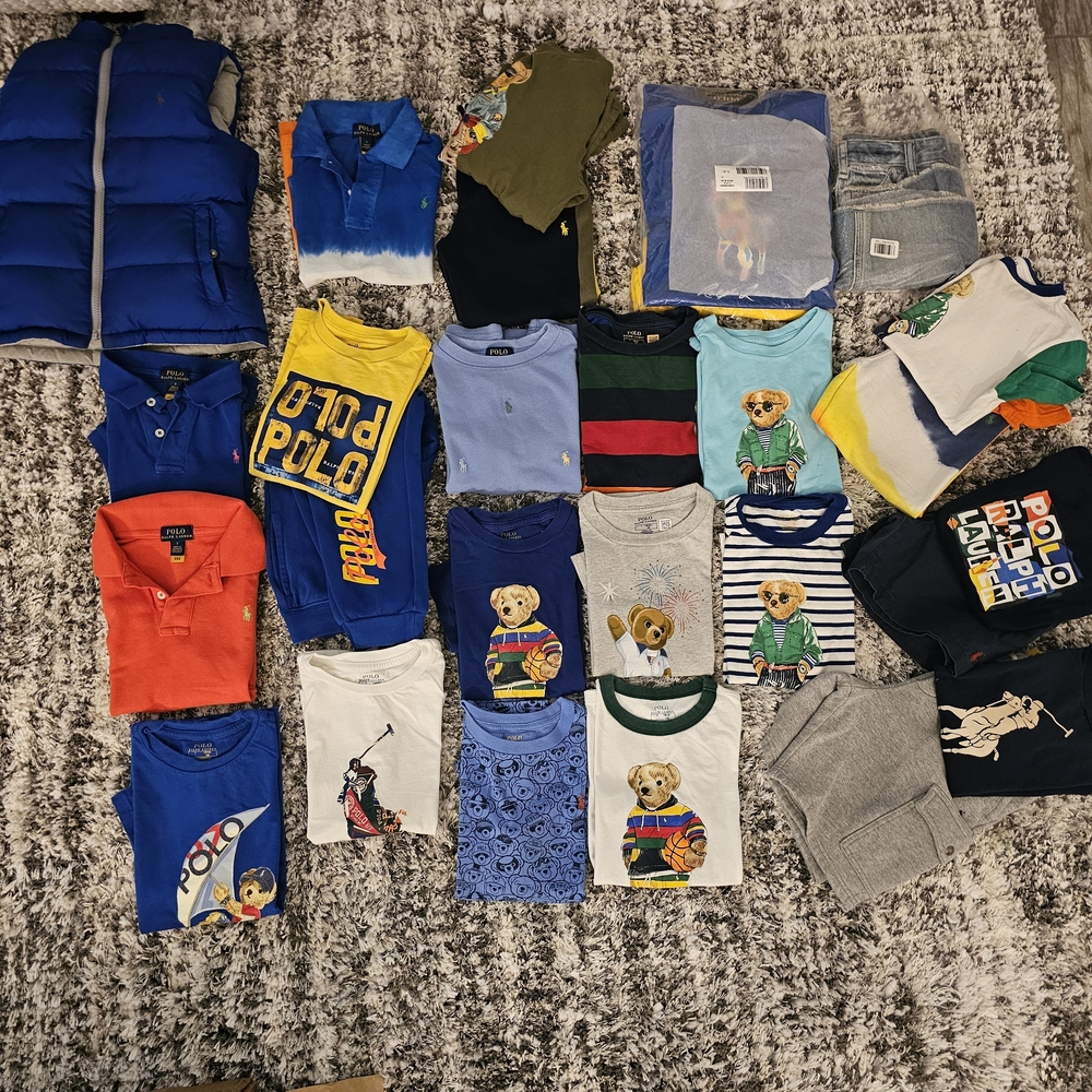 Polo by Ralph Lauren Kids' Blue and Yellow Graphic Tee